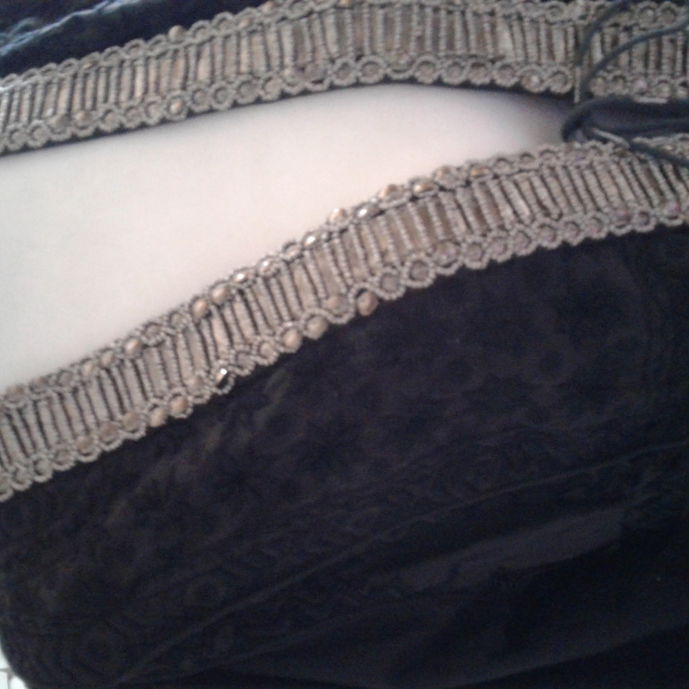 Free People, beautiful Black with Sliver Trim Jacket - Picture 8 of 11